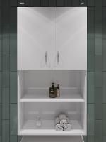 Orange СМАЙЛ SM-60SR3 шкаф над стиральной машиной с нишей, белый
Корпус: ЛДСП. Фасад: МДФ, пленка.
Полочка ЛДСП - 2 шт. Дверцы с механизмом доводчика.
Цвет: белый глянец. Фурнитура в цвете хром.
Габариты (ШхВхГл): 60х110х32 см