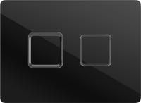 Кнопка Cersanit ACCENTO SQUARE для AQUA 50 пневматическая стекло черный, 63529