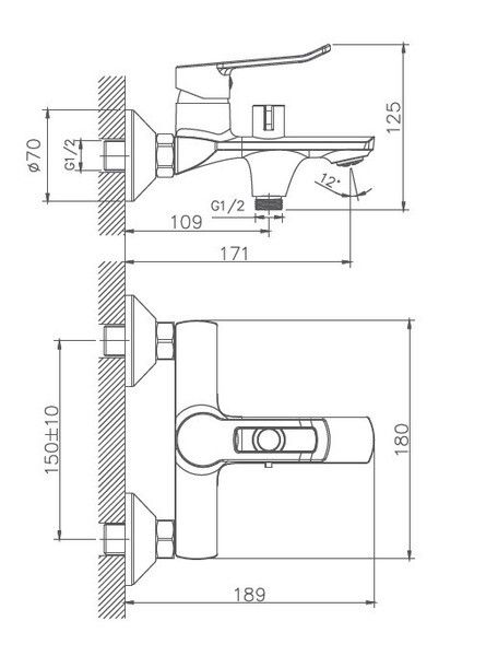 Смеситель для ванны Haiba HB60556