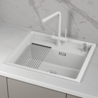 Мойка для кухни Granula Kitchen Space 6003i арктик, 60х51 см, прямоугольная