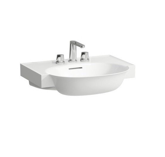 Подвесная раковина The New Classic 60х48х16,5 см, с 3 отверстиями под смеситель, санфарфор, с отв. под смеситель 8.1385.3.000.108.1