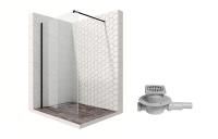 Душевая перегородка Ambassador Walk-in 15031109-MA1, свободный вход, точечный трап, 90см