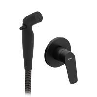 777510300 Jupiter Смеситель Damixa монтируемый в стену с гигиеническим душем, черный