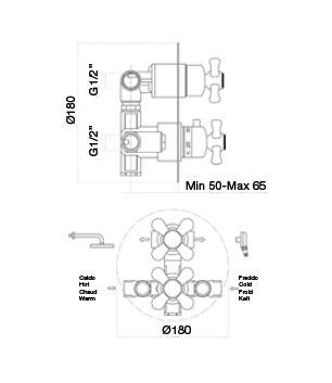Смеситель для ванны Webert OT970902015, хром