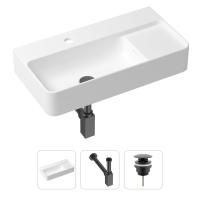 Комплект 3 в 1 Lavinia Boho Bathroom Sink 21520505: накладная фарфоровая раковина 60 см, металлический сифон, донный клапан