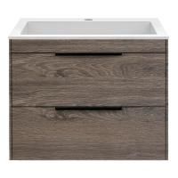 Тумба под раковину Vincea Chiara 2D 600 подвесная, 2 выкатных ящика soft-close, R.Oak