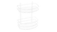 Полка овальная двухтажная белая Fixsen, FX-720W-2