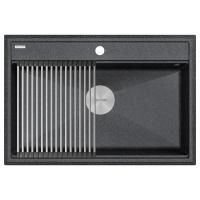 Мойка STEPIA 80, IT-GRANIT, PM117551-DG, графит, 750х510, Paulmark