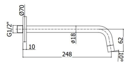 Излив Paffoni LIGHT ZBOC046CR