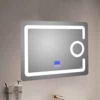 Зеркало с LED-подсветкой MELANA-8060 подогрев / часы / космет.зеркало / Bluetooth  (MLN-LED091B)
