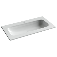 Раковина накладная мебельная Ceramicanova Грация (Grace) прямоугольная 910x457x137 с отверстием под смеситель цвет белый CN7019