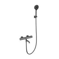 Смеситель для ванны с душем и термостатом WONZON & WOGHAND, Темный графит (WW-A2006-A1-BGG)