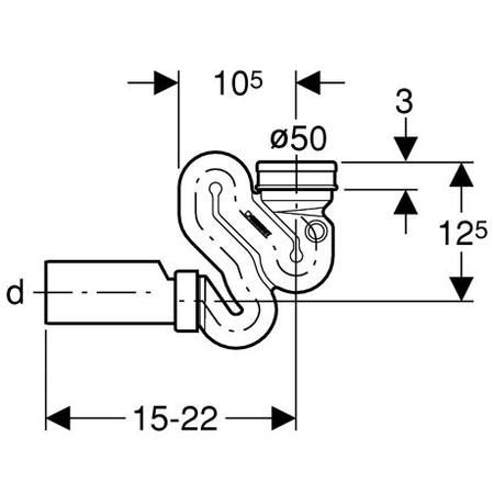 Сифон для писсуара вакуумный Geberit 152.942.11.1
