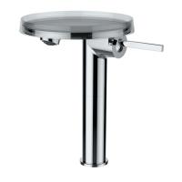 Высокий смеситель на столешницу Kartell by laufen 25,7 см, с полочкой-диском, неповоротный излив, без донного клапана 3.1133.8.004.110.1