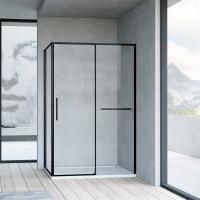 Душевой уголок Vincea Slim Soft VSR-1SS8012CLB, 1200*800, черный, стекло прозрачное