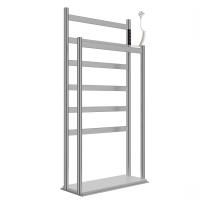 Полотенцесушитель электрический напольный WONZON & WOGHAND, Брашированный никель (WW-A407-BR)