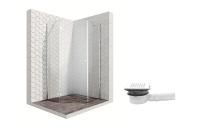 Душевой уголок Ambassador Diamond 12011112L-MA1, пятиугольный, точечный трап, 100х100