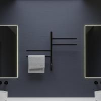 Полотенцесушитель электрический Vincea VTD-1S1CBE 43x60, черный, таймер