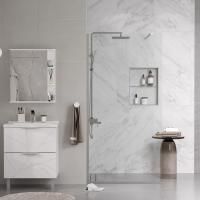 Душевая перегородка ограждение Reflexion RX200100CCR-17 Walk in 200x100см прозрачное закаленное стекло 8мм хромированный профиль