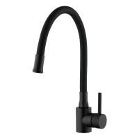 Смеситель для кухни с гибким изливом FRAP F40994-6, черный