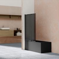 Душевая шторка на ванну Vincea VSB-1E100CGB, 1000*1450, матовый черный, стекло тонированное