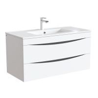 Тумба с раковиной IDDIS Cloud 100 подвесная белая CLO10W1i95K