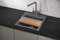 Мойка для кухни Granula Estetica 4701 графит, 47х50 см, квадратная