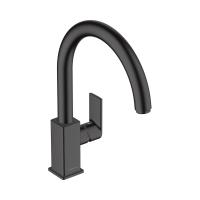 Hansgrohe Vernis Shape M35 Кухонный смеситель однорычажный 260 с поворотным изливом черный матовый 71871670