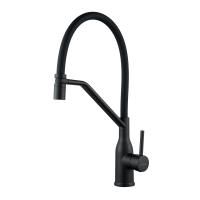 Смеситель для кухни с гибким изливом Shevanik S343H-3, черный
