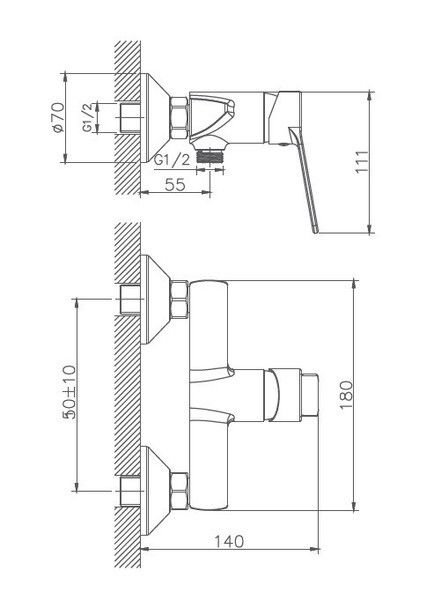 Смеситель с гигиеническим душем Haiba HB55559