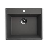 Кухонная мойка Ulgran Quartz Forte 580-09, мокрый асфальт
