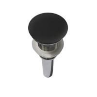 Донный клапан Солид Серфейс (Solid Surface) Vincea DBS-616MB, черная матовая крышка, без перелива
