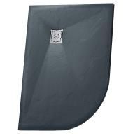 Душевой поддон асимметричный RGW ST/AR-G Графит, 900x1200