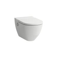 Подвесной электронный унитаз Cleanet Navia 36х58 см, c покрытием lcc, безободковый, функция биде, с сиденьем 8.2060.1.400.000.1