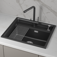 Мойка для кухни Granula Kitchen Space 6003i шварц, 60х51 см, прямоугольная