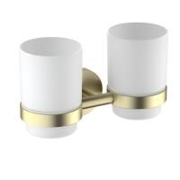 Стакан для ванной комнаты двойной Timo Saona 13034/17, матовое золото