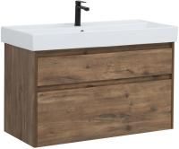Тумба под раковину Aquanet Nova Lite 100 дуб рустикальный (2 ящика)