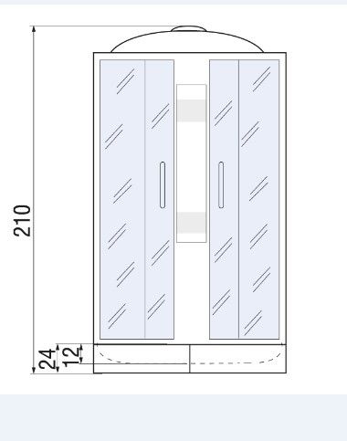 Душевая кабина River NARA 100/24 МТ, 100x100x210