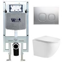 Унитаз с инсталляцией WeltWasser AMBERG 497 ST + MERZBACH 004 MT-WT + AMBERG RD-CR