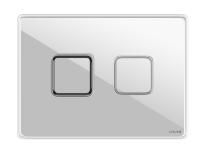 Кнопка Cersanit ACCENTO SQUARE для AQUA 50 пневматическая стекло белый, 63530