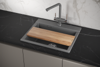 Мойка для кухни Granula Estetica 5804 графит, 58х50 см, прямоугольная