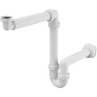 Cифон для умывальника Alcaplast экономящий пространство с накидной гайкой 5/4", A434