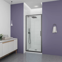 Душевая дверь Veconi Ottimo P30 GR, 900x1900, графит брашинг, стекло прозрачное