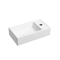 Умывальник Ceramicanova подвесной прямоугольный (чаша слева, отверстие под смеситель справа) цвет белый матовый Element 407x217x100