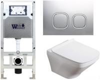 Унитаз с инсталляцией WeltWasser AMBERG 506 ST + HOFBACH 004 GL-WT + AMBERG RD-MT CR