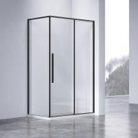 Душевой уголок Vincea Slim-N VSR-4SN9014CLB, 1400*900, черный, стекло прозрачное