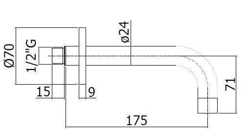 Излив Paffoni LIGHT ZBOC139BO