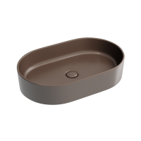 Умывальник Ceramicanova чаша накладная овальная (цвет Темно-Коричневый Матовый) Element 608x385x122мм