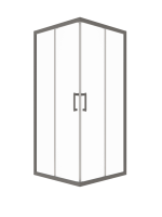 Душевая ширма Triton pro Фикс-Графит 80х80