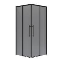 Душевое ограждение  Niagara Nova  NG-2830-34BLACK (100*100*195) квадрат, двери раздвижные